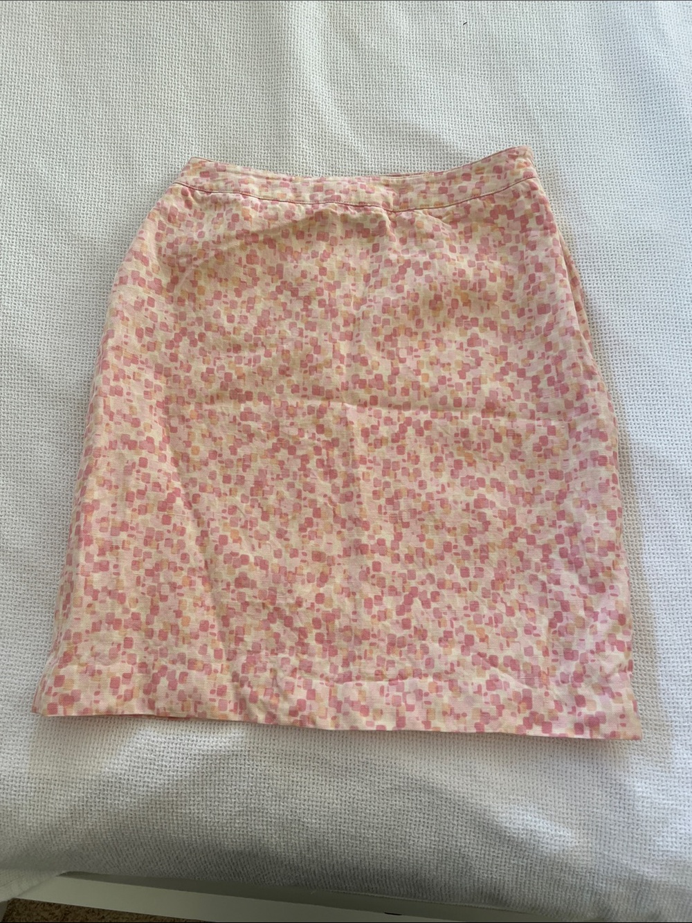 Ann Taylor Pink Patterned Pencil Skirt
